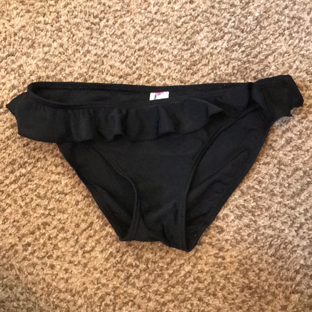 Black Ruffle Bikini Botton - Small
